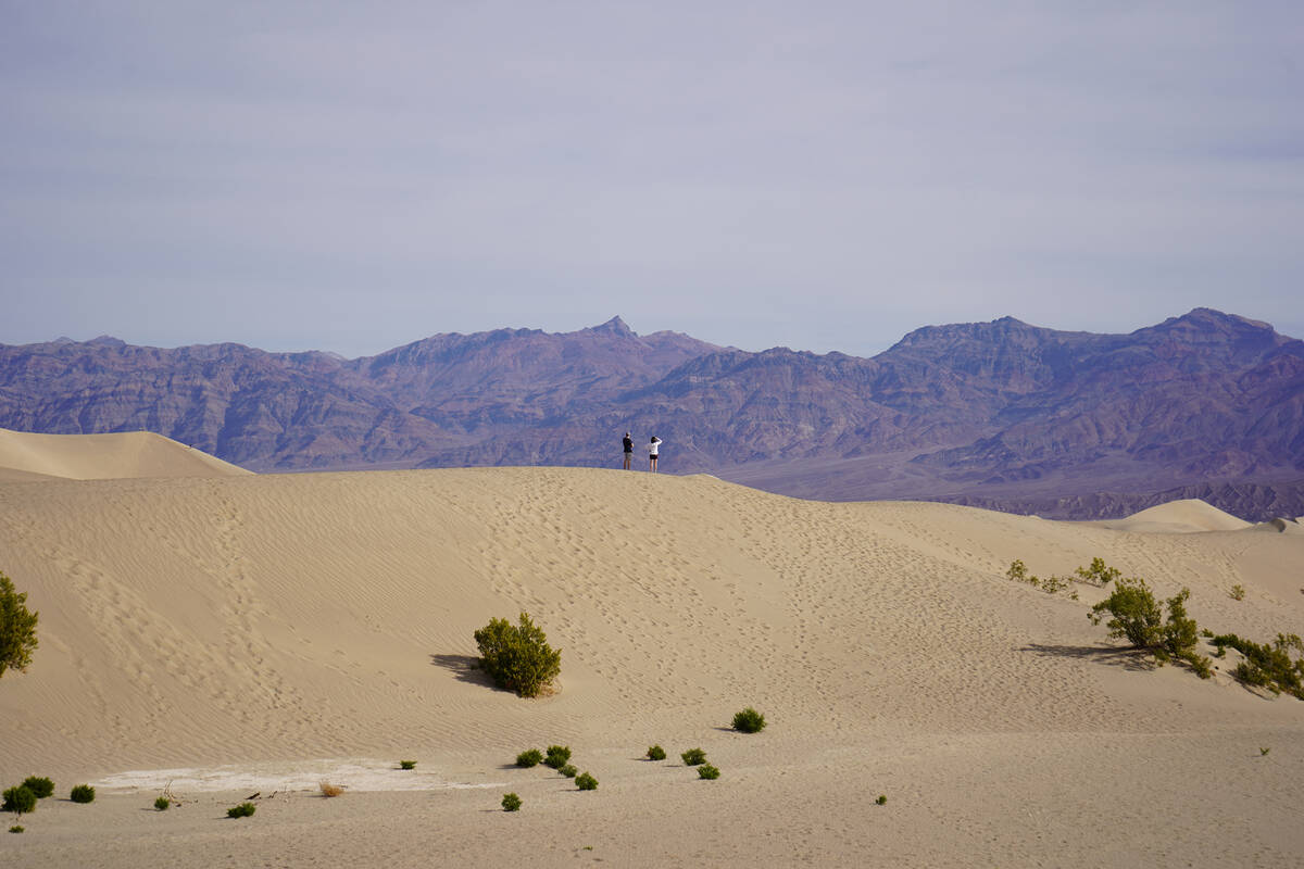 There are no official trails at Death Valley’s Mesquite Flats Sand Dunes east of Stovepi ...