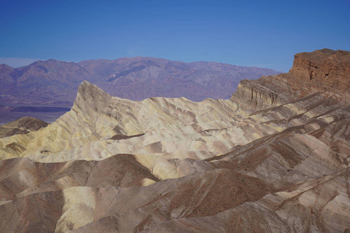 The view of Manly Beacon from Zabriskie Point in Death Valley National Park. (Natalie Burt)