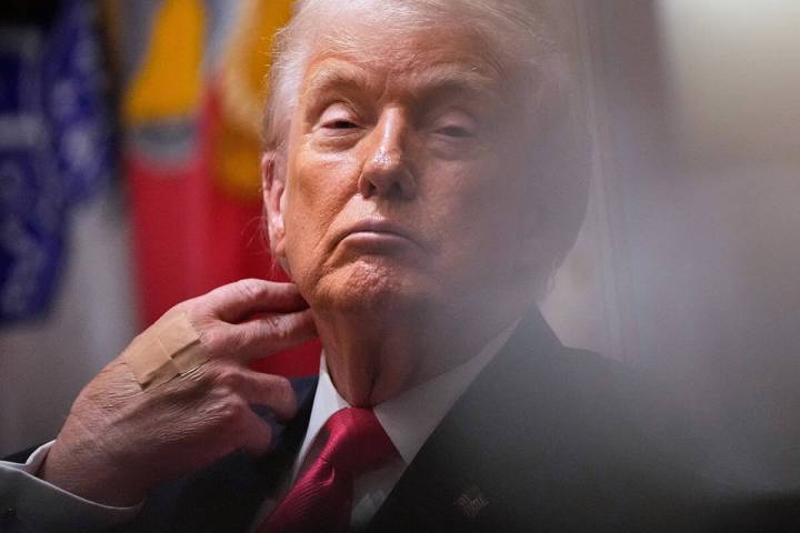 President Donald Trump listens during a Cabinet meeting at the White House, Tuesday, Dec. 2, 20 ...