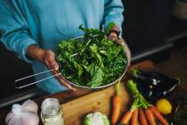 Nonstarchy vegetables like leafy greens add bulk to your diet with minimal calories. (Getty Images)