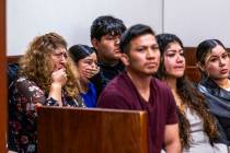 Family members of 11-year-old Brandon Dominguez-Chavarria become emotional as his mother Rubi C ...