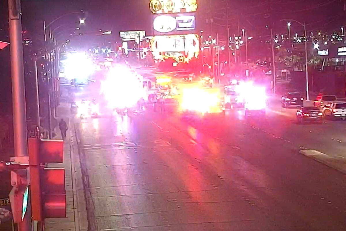 Pedestrian struck and killed after crash in south Las Vegas