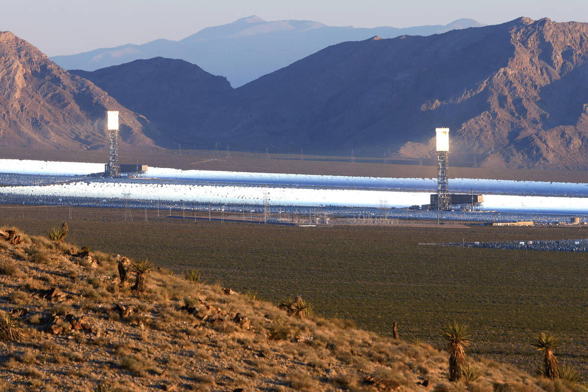 The Ivanpah Solar Electric Generating System is pictured, on Wednesday, Sept. 25, 2024, at the ...