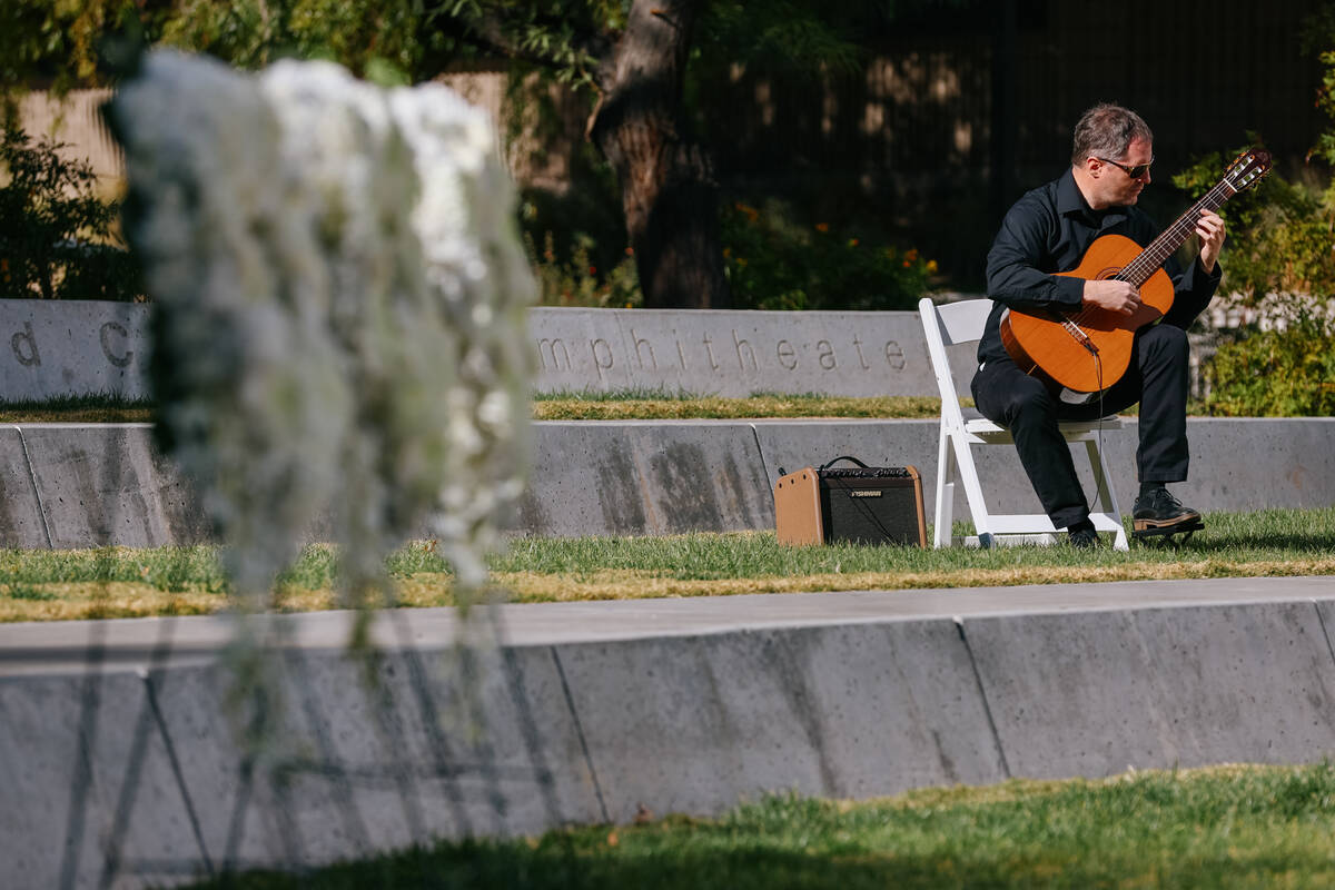 Greg Koenig, an adjunct faculty member teaching guitar in the School of Music, performs “Juli ...