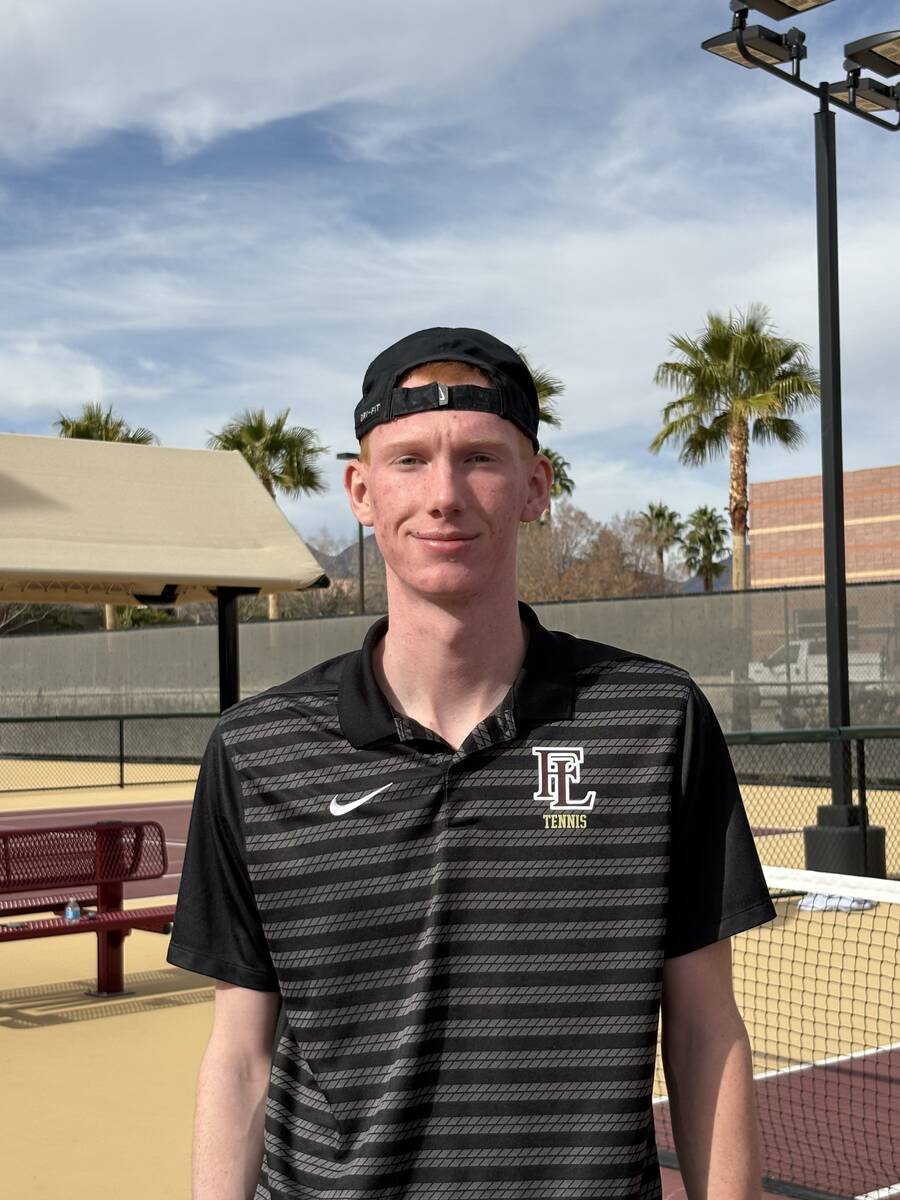 Faith Lutheran's Michael Bergin is a member of the Nevada Preps All-Southern Nevada boys tennis ...
