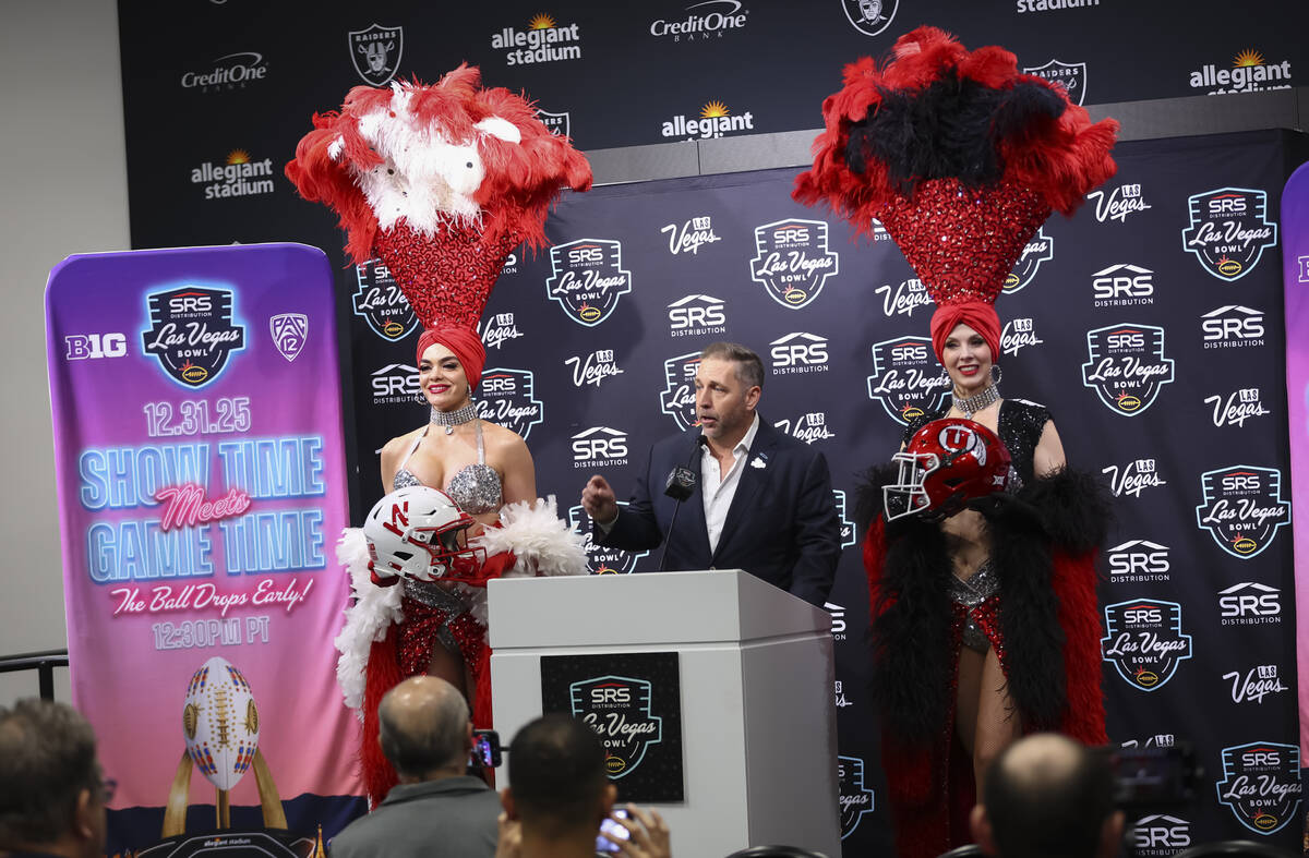 Las Vegas Bowl Executive Director John Saccenti announces Nebraska and Utah as the teams select ...
