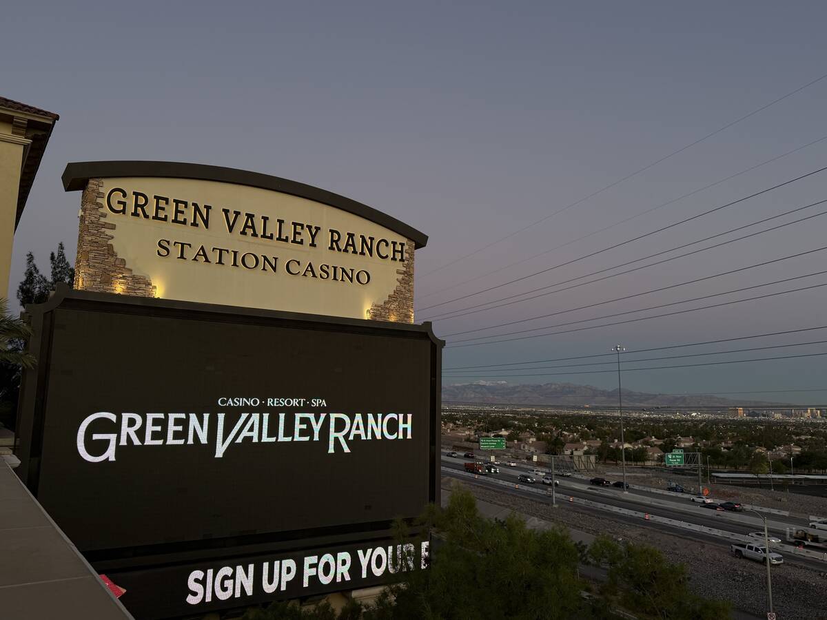 Green Valley Ranch's new logo will soon appear on the exterior signage and marquees of the reso ...
