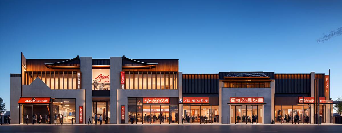 Las Vegas developer Ali Kaveh plans to build a new retail complex, a rendering of which is seen ...