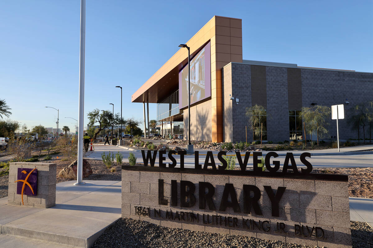 The new West Las Vegas Library at 1861 Martin Luther King Blvd. near Lake Mead Boulevard in Las ...