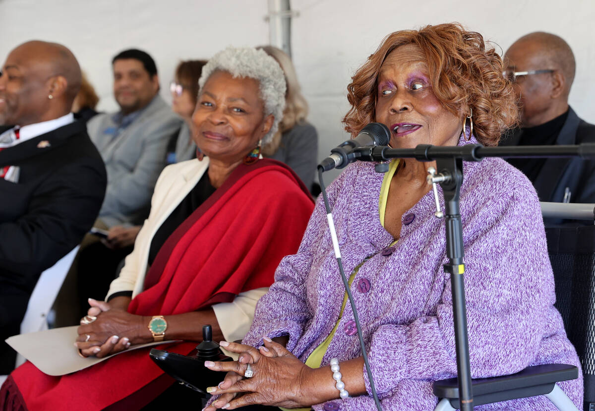 Historic Westside community leader Ruby Duncan speaks during the grand opening of the new West ...