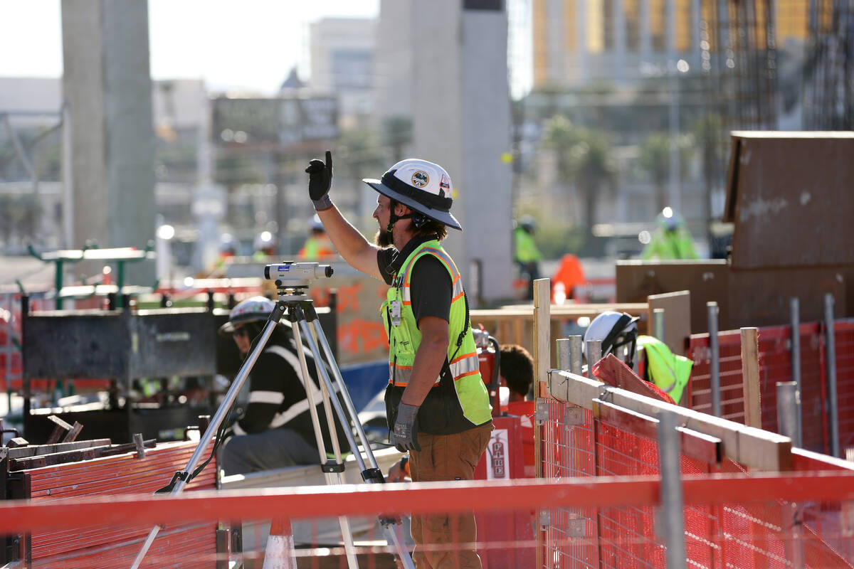 Construction continues on the lower concourse on the Athletics ballpark at the former Tropicana ...