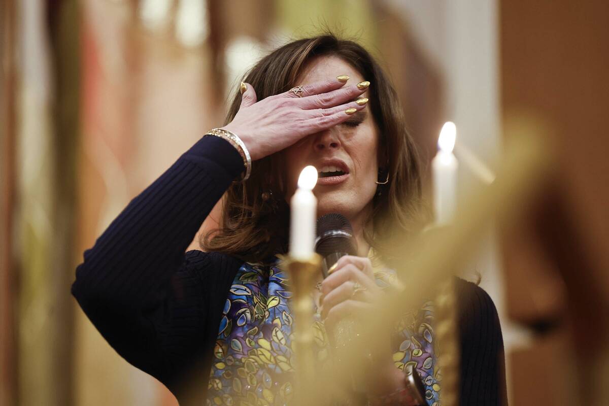 Rabbi-Cantor Jessica Hutchings speaks during a ceremony to formally install her as Congregation ...