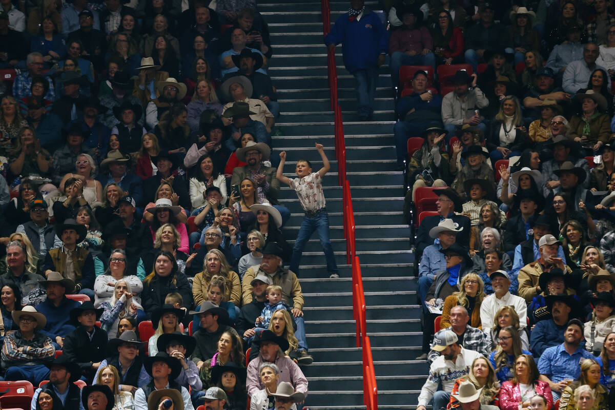 A fan dances for the dance cam between events during the seventh go-round of the National Final ...