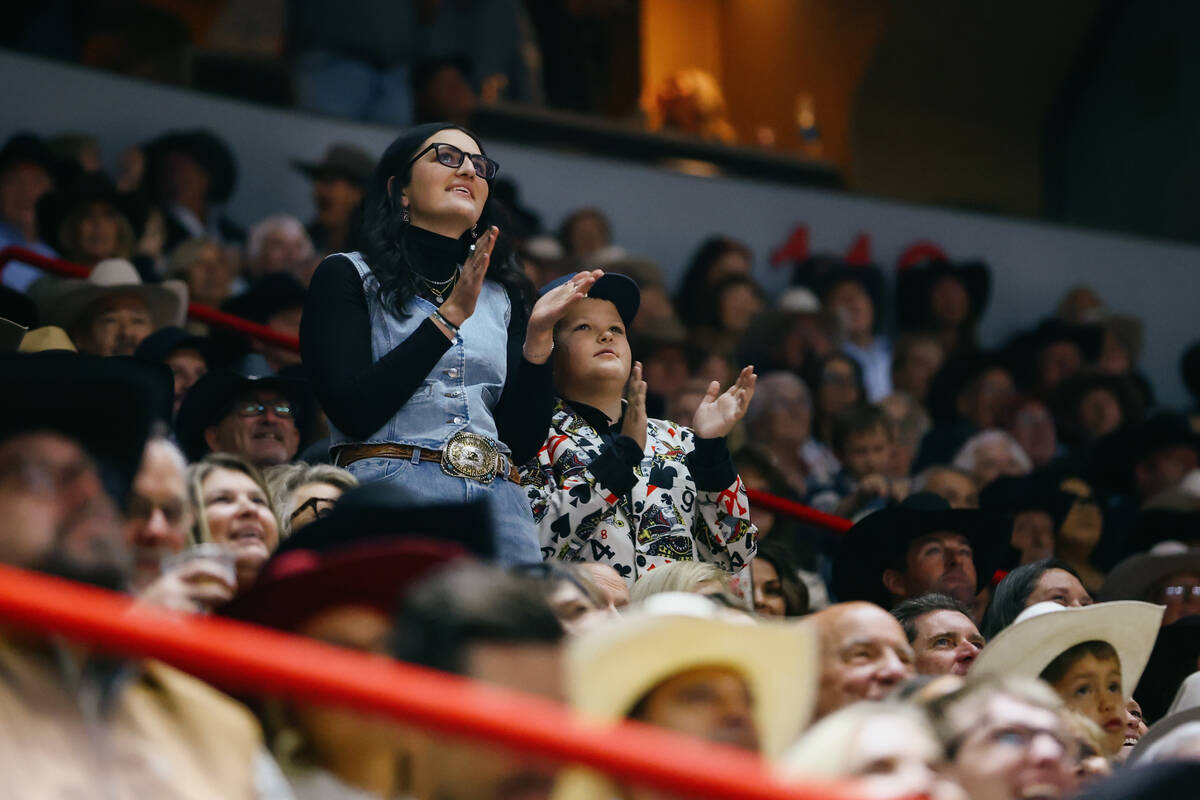 Fans dance for the dance cam between events during the seventh go-round of the National Finals ...