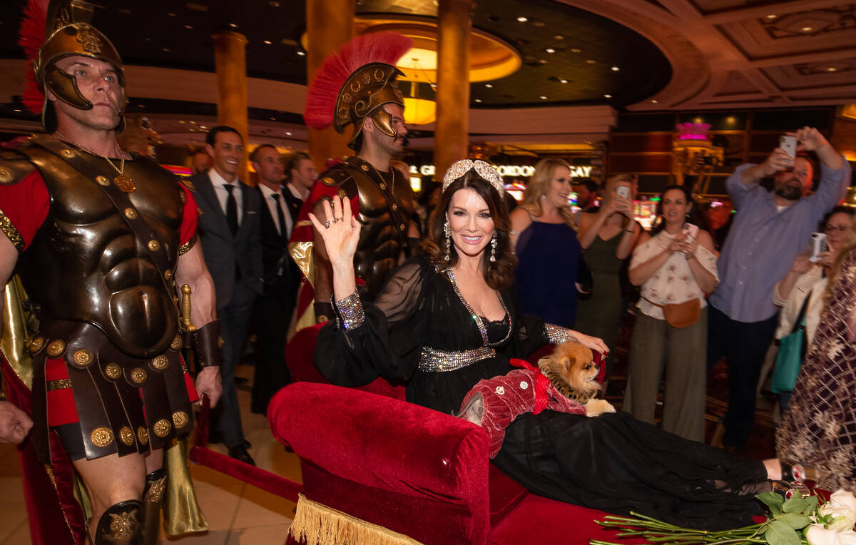 Lisa Vanderpump arrives at the opening of Vanderpump Cocktail Garden on March 30, 2019, at Caes ...