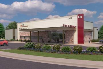 Southern Hills Hospital, part of Sunrise Health System, broke ground on Wednesday for their fou ...