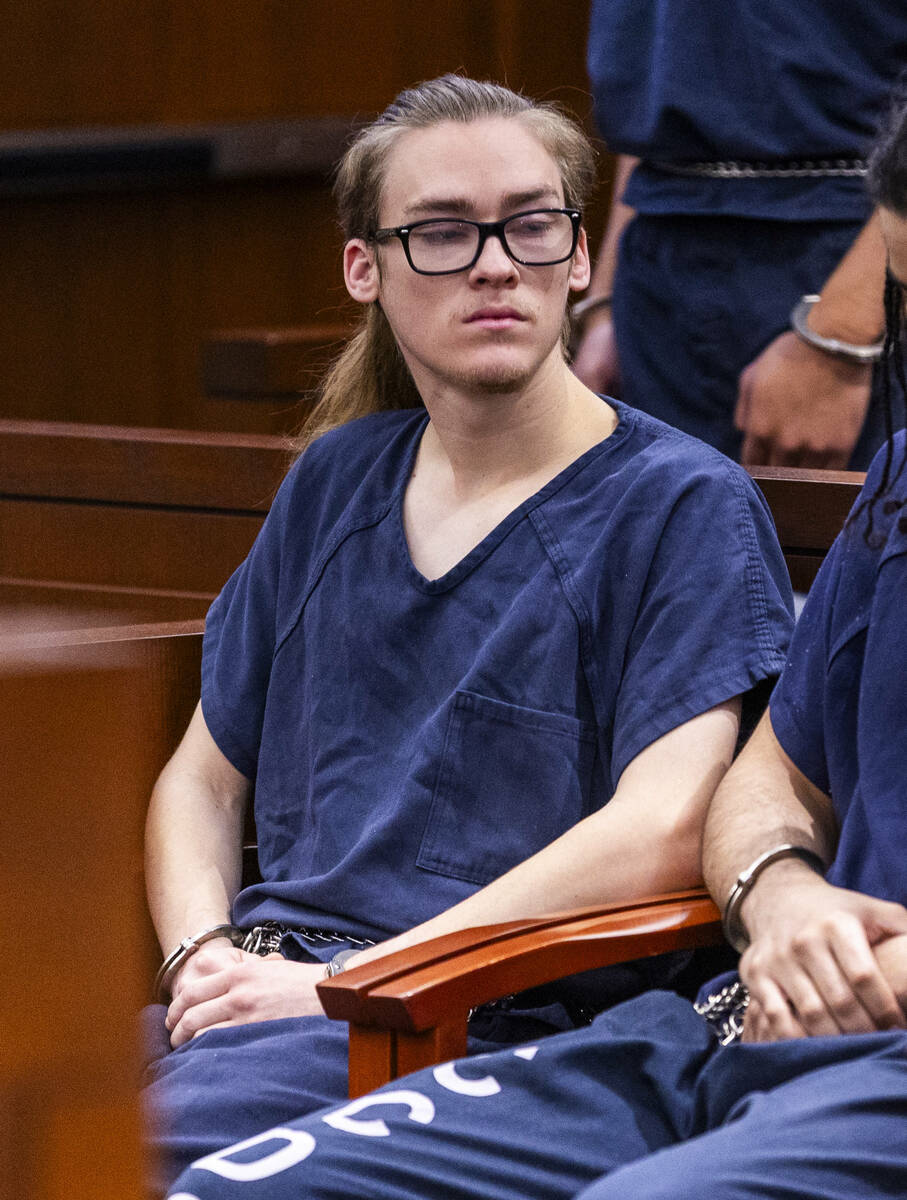 Tyler Johns waits to be called during an initial arraignment before Judge Tierra Jones, he accu ...