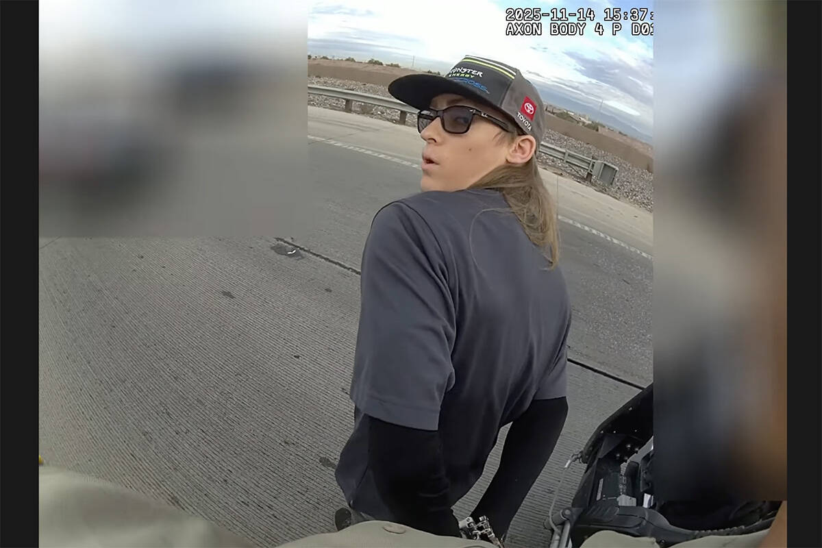 A screenshot from body-worn camera video released by Metro shows 22-year-old Tyler Johns surren ...