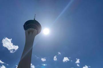 Las Vegas officially hit 74 degrees Thursday, breaking the daily record, according to the Natio ...