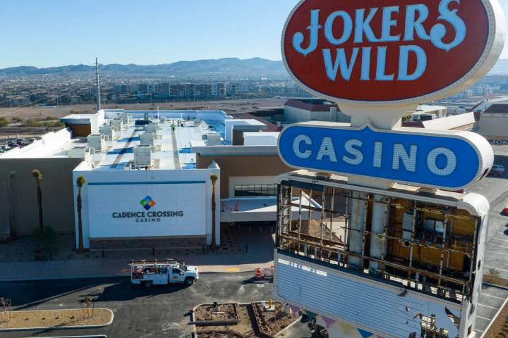 Construction is underway at Cadence Crossing casino, currently occupied by Jokers Wild, on Frid ...