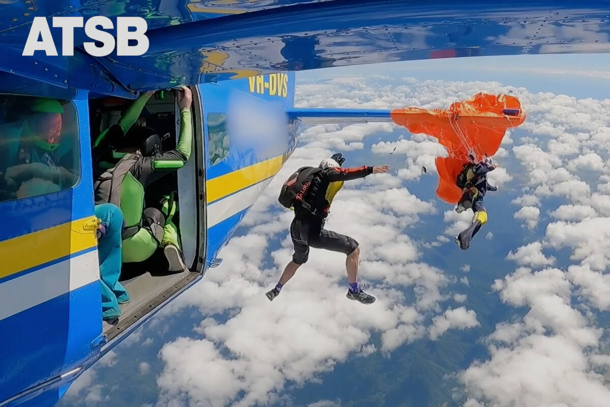 Skydiver dangles at 15K feet after parachute catches on plane’s tail in Australia — VIDEO