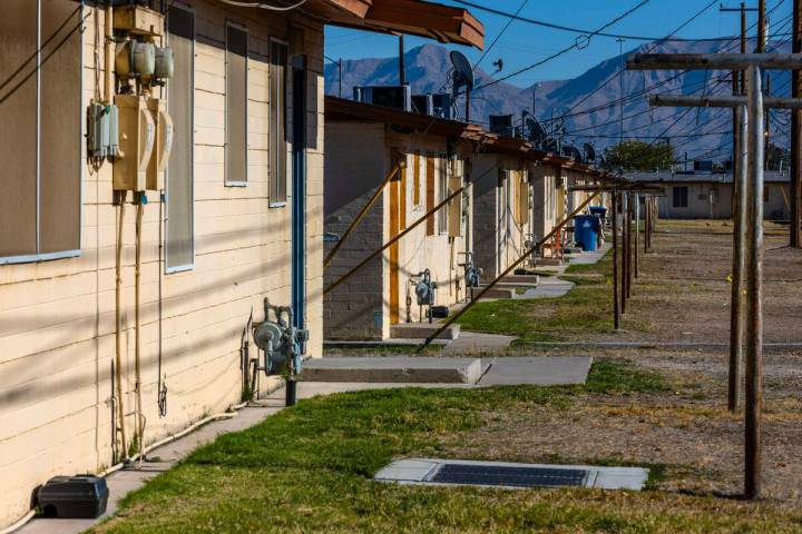 All is quiet around some of the existing residences within the Marble Manor public housing comp ...