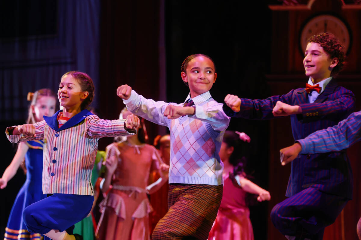 Children dance in the opening act during the Nevada Ballet Theatre’s dress rehearsal for ...