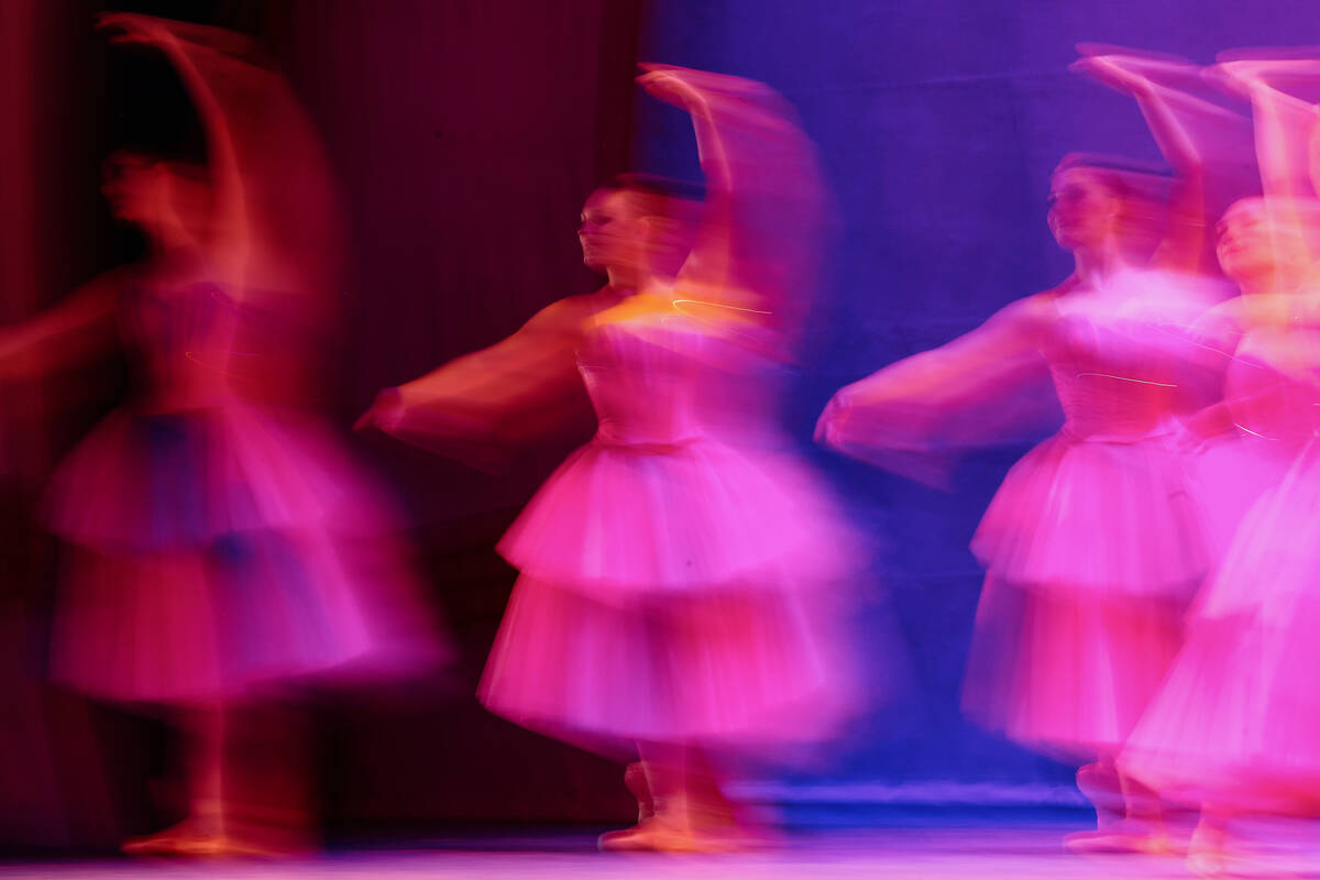 The Flowers dance during the Nevada Ballet Theatre’s dress rehearsal for “The Nut ...