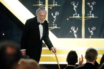 FILE - Dick Van Dyke accepts the award for outstanding guest performance in a daytime drama ser ...