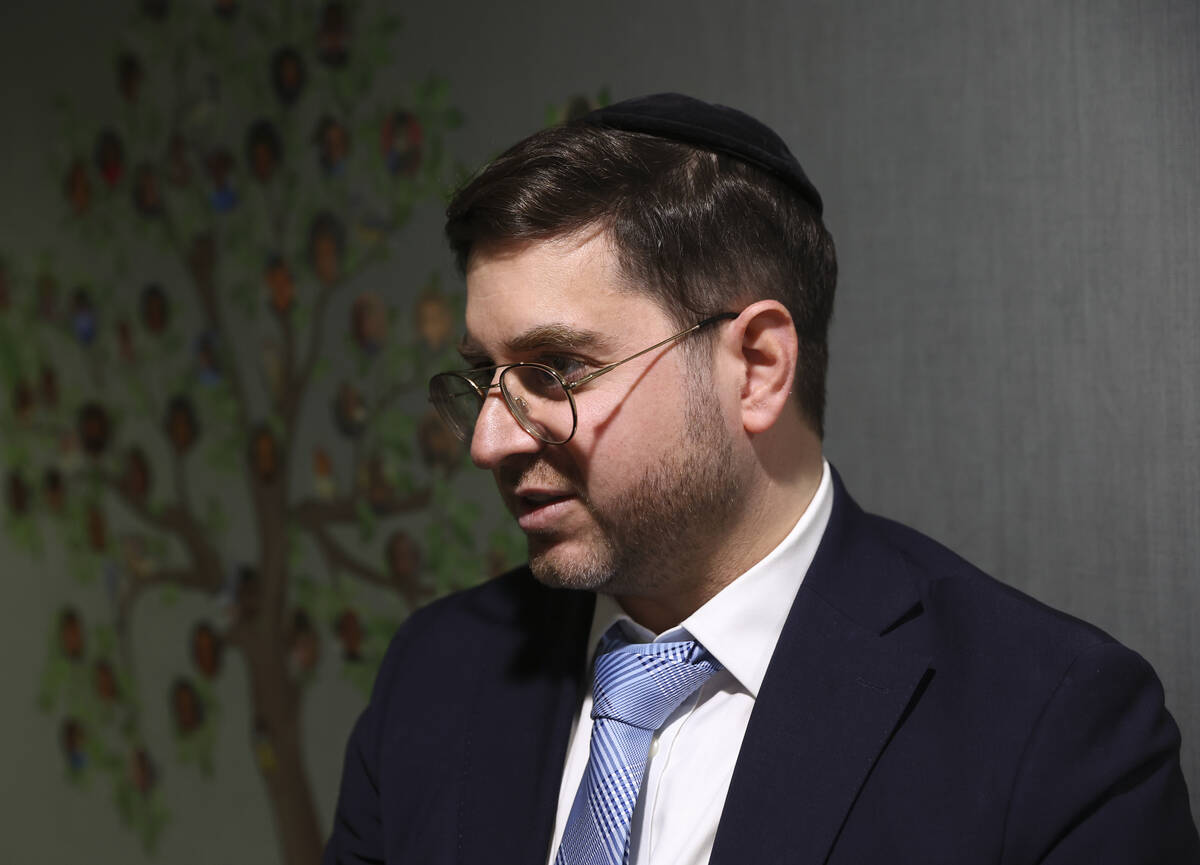 Rabbi Moshe Semmel of Zucker Jewish Academy talks about the shooting in Australia during a pre- ...