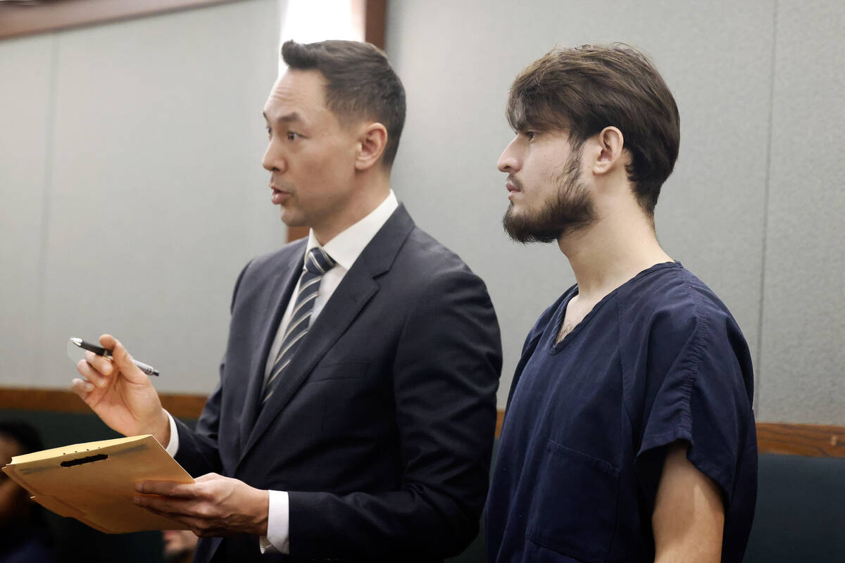 Jose Gutierrez, right, who is charged in connection with a 12-vehicle crash on Nov. 18 that cla ...