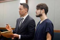 Jose Gutierrez, right, who is charged in connection with a 12-vehicle crash on Nov. 18 that cla ...
