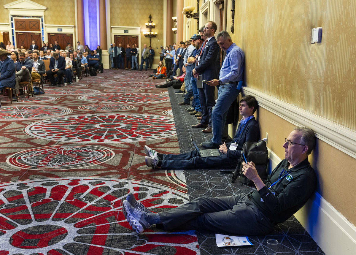 Attendees listen to a talk about post-2026 perspectives during the second day of the Colorado R ...