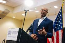 Nevada Attorney General Aaron Ford speaks during his governor campaign kick off event at the Ea ...