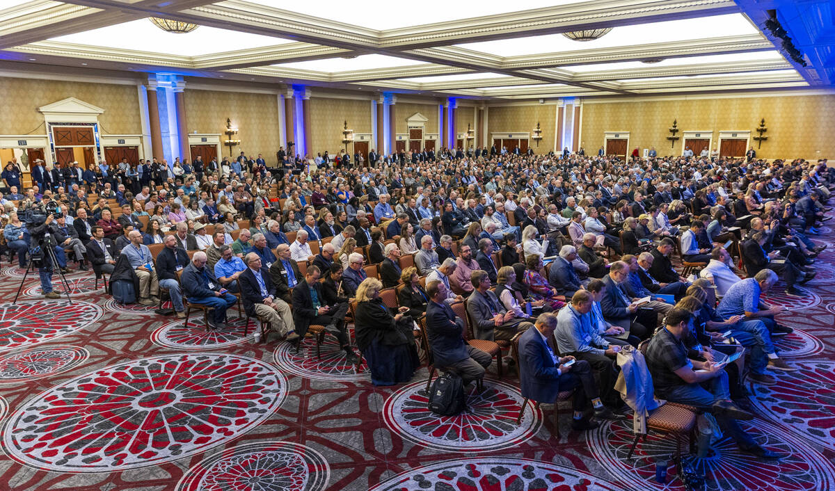 Attendees on the second day at the Colorado River Water Users Association conference at Caesars ...