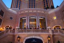 The Palazzo along the Las Vegas Strip on Thursday, Nov. 20, 2025. (Chase Stevens/Las Vegas Revi ...