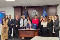 Nevada Gov. Joe Lombardo signs bills related to cybersecurity, health care and starting up a pr ...