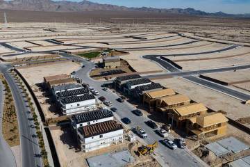 Homes under construction in The Villages at Tule Springs master-planned community in North Las ...