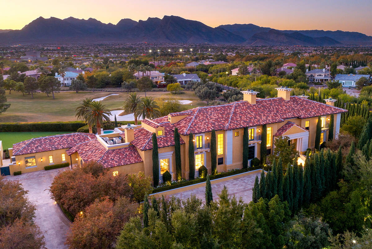 The home at 1717 Enclave Court in Country Club Hills in Summerlin measures 13,500 square feet. ...