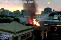 Crews are responding to a structure fire early Friday morning in Las Vegas' Chinatown area on D ...