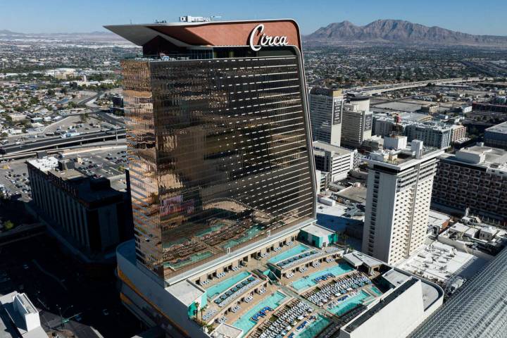 Circa is seen on Friday, Oct. 31, 2025, in Las Vegas. (Bizuayehu Tesfaye/Las Vegas Review-Journ ...