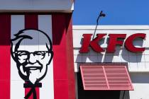 A KFC fast-food restaurant is seen in Las Vegas in this Review-Journal file photo. (Bizuayehu T ...