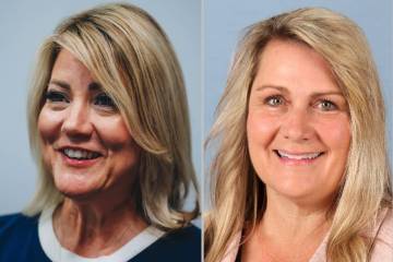 Henderson Mayor Michelle Romero, left, and Henderson City Councilwoman Carrie Cox. (Las Vegas R ...