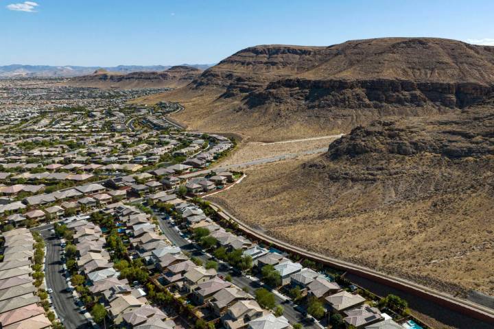 Homes in Las Vegas' Summerlin community are seen on Friday, Sept. 12, 2025. (Bizuayehu Tesfaye/ ...