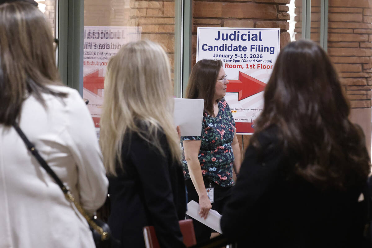 Judicial candidates line up to begin filing and formally declare their candidacy as the officia ...