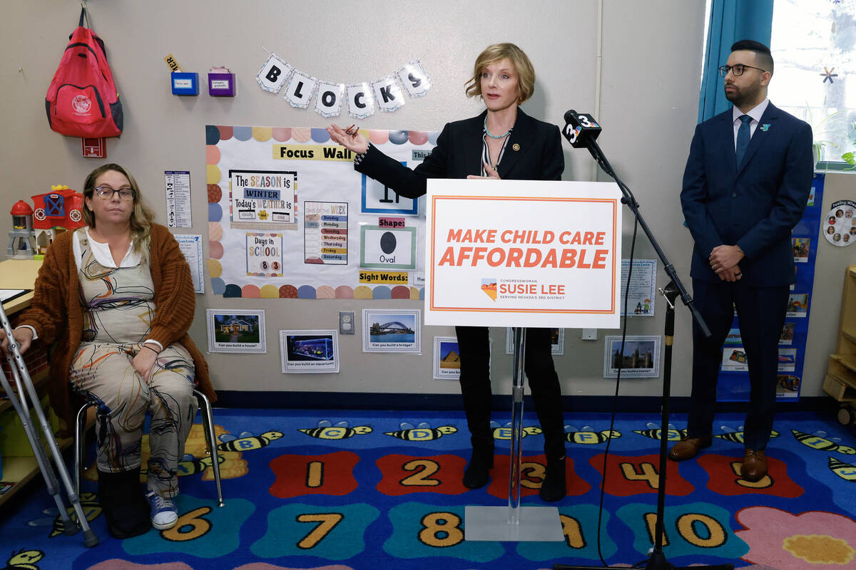 Rep. Susie Lee speaks about affordable child care as YMCA of Southern Nevada President and CEO ...