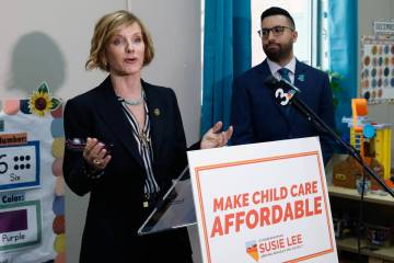 Rep. Susie Lee speaks about affordable child care as YMCA of Southern Nevada President and CEO ...