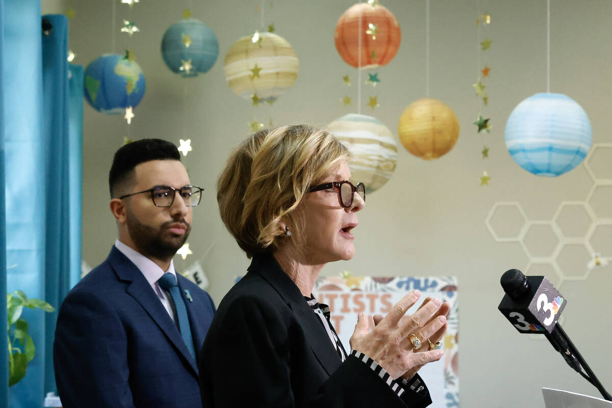 Rep. Susie Lee speaks about affordable child care as YMCA of Southern Nevada President and CEO ...