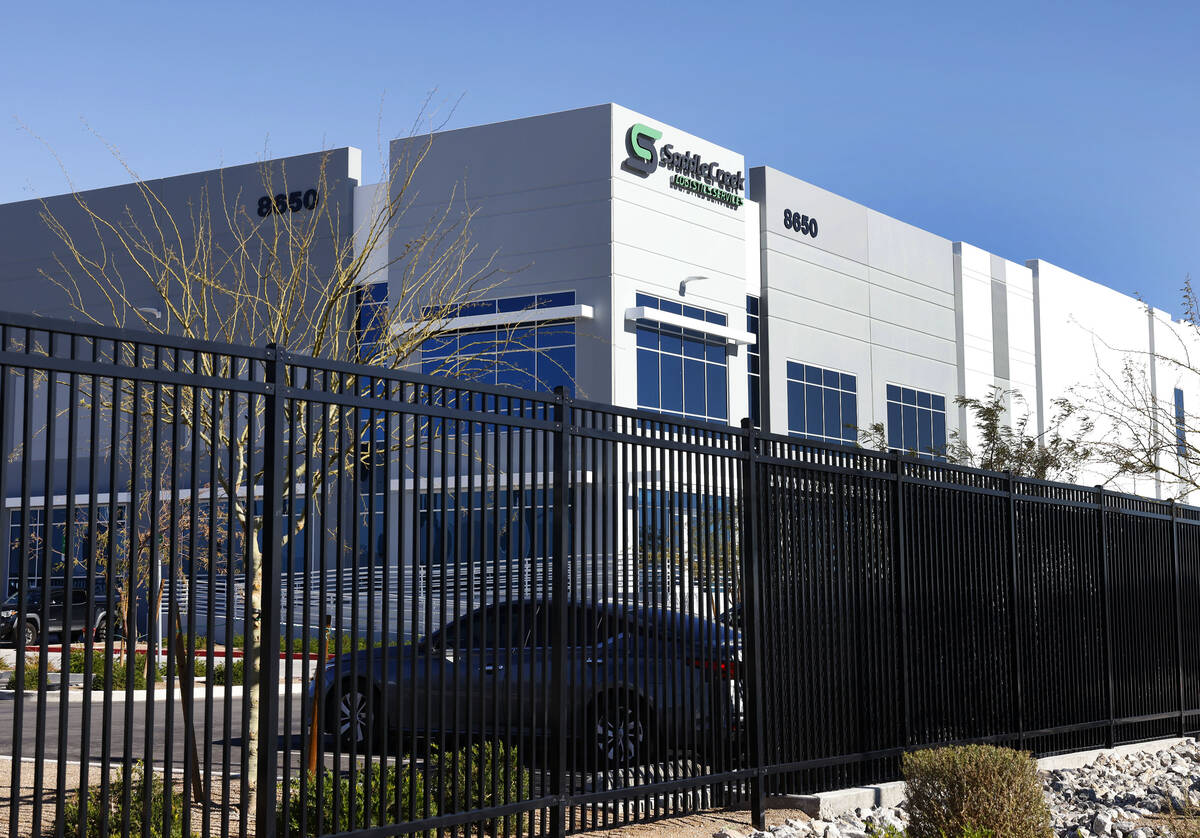 A warehouse that recently sold for almost $97 million is seen at Apex Industrial Park in North ...