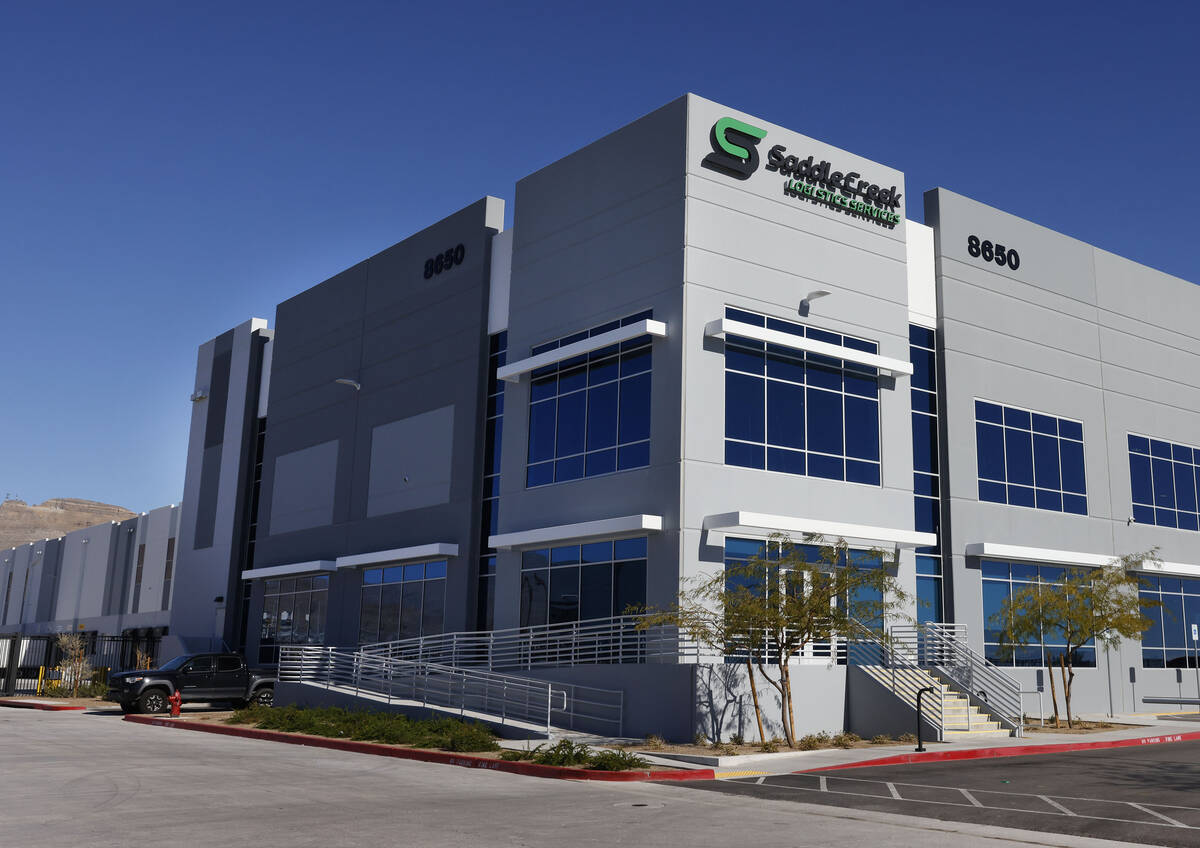 A warehouse that recently sold for almost $97 million is seen at Apex Industrial Park in North ...